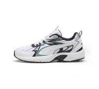 PUMA Milenio Tech, Zapatillas Unisex Adulto, White-Green Moon-New Navy, 38.5 EU