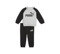 PUMA Minicats Essentials Raglan Crew Set Toddler, Ropa, Negro, 9-12M 9-12M