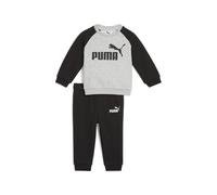 PUMA Minicats Essentials Raglan Crew Set Toddler, Ropa, Negro, 9-12M 9-12M