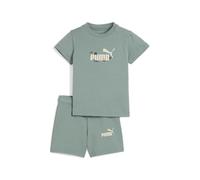 PUMA MINICATS SANDY ADVENTURES Tee and Shorts Set INF, Abiti lavorati a maglia Bebé-Niños, Green Moon, 104