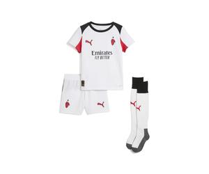 PUMA Minikit AC Milan 2.ª equipación 25/26 para niños, Ropa, Blanco, 2-3Y 2-3Y
