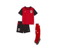 PUMA Minikit Austria 1.ª equipación 2026 juvenil, Accesoiros, Rojo, 5-6Y 5-6Y