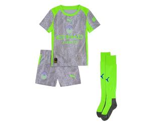 PUMA Minikit Manchester City 3.ª equipación 25/26 Niños 98, Cool Weather Pro Green Blue