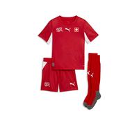 PUMA Minikit Suiza 1.ª equipación 2026 juvenil, Accesoiros, Rojo, 4-5Y