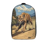 Puma Mochila Niña Chicos Ilustración vectorial corriendo Escolares Adolescentes Bolsa De Escuela Infantil 17inch