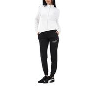 PUMA - Mono de mujer con cremallera completa Essentials Rhinestone, color blanco - 693559-02, blanco / negro, S