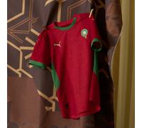 PUMA Morocco 2025 Home Jersey Youth, Ropa, Rojo/Archive Verde, 5-6Y 5-6Y