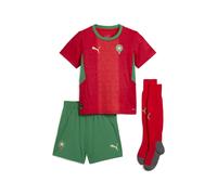 PUMA Morocco 2025 Home Minikit Youth, Ropa, Rojo/Archive Verde, 5-6Y 5-6Y