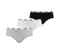 Puma Mujer Iconic Hipster, 3er Paquete - Suave Algodón Stretch