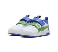 PUMA MULTIFLEX 2 Dino V INF - Tenis Unisex para bebé, Color Blanco-Verde Fruta-Zafiro Real, Talla 8.5 UK Niño, Puma Blanco Verde Fruta Zafiro Real, 26 EU