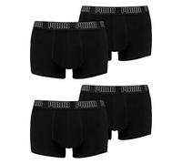 PUMA Pack de 4 calzoncillos tipo bóxer para hombre, ropa interior corta, 100000884, -001 negro., XL Corto