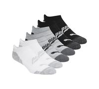 PUMA Women's 6 Pack 1/2 Terry Low Cut Socks, White/Multi, 9-11