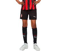 Puma - Pantalón corto AC Milan Primera Equipación 2025-2026 Niño, Unisex, Black-For All Time Red, 140 cm