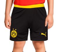 Puma - Pantalón corto BVB Borussia Primera Equipación 2025-2026 Niño, Unisex, Black-Faster Yellow, 176 cm