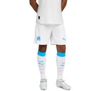 Puma - Pantalón corto Olympique Marsella Primera Equipación 2025-2026, Unisex, White-Bleu Azur, XL