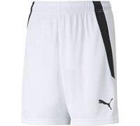 Puma - Pantalón corto Team LIGA Niño, Unisex, White-Black, 140 cm