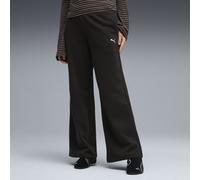 PUMA Pantalones anchos de felpa Essentials Cat para mujer, Ropa, Negro, M