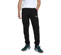 PUMA Pantalones Casuales Teamfinal Punto, Negro Plata, S para Hombre
