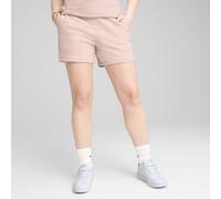 PUMA Pantalones cortos de cintura alta ESS Small No. 1 Logo 5'' para mujer, Ropa, Rosa, S