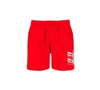 PUMA Cat Logo Mid Length Swim Trunks, Rojo, L Hombres