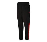 PUMA Pantalones de Contraste para Hombre, Negro/Rojo de Alto Riesgo, XL
