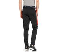 PUMA Pantalones de Contraste para Hombre, Negro/Rojo de Alto Riesgo, XL