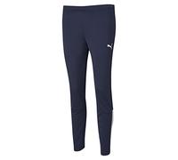 PUMA Pantalones de Entrenamiento Teamliga para Mujer, Peacoat-puma White, L