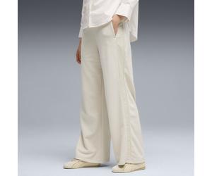 PUMA Pantalones de pernera ancha y cintura alta HER para mujer, Ropa, Blanco, L