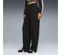 PUMA Pantalones de pernera ancha y cintura alta HER para mujer, Ropa, Negro, L