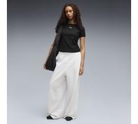 PUMA Pantalones Essentials Slouchy Pintuck extragrandes para mujer, Ropa, Blanco, S
