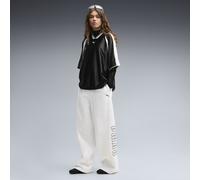 PUMA Pantalones Street Glam Slouchy Bedazzled extragrandes para mujer, Accesoiros, Blanco, XS