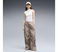 PUMA Pantalones tejidos Wardrobe Essentials Parachute para mujer, Ropa, Beige, S