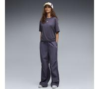 PUMA Pantalones tejidos Wardrobe Essentials Parachute para mujer, Ropa, Gris, L