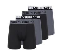 Puma Paquete de 4 Calzoncillos Tipo bóxer elásticos Activos para Hombre, Negro/Gris, Large