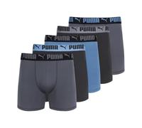 Puma Paquete de 5 Calzoncillos Tipo bóxer para Hombre, Negro/Azul/Gris, Small