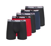 PUMA Paquete de 5 Calzoncillos Tipo bóxer para Hombre, Azul Marino/Rojo/Negro, X-Large