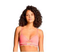 PUMA Peek-a-Boo Triangle Top Sports Bra, Coral, M