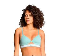 PUMA Peek-a-Boo Triangle Top Sports Bra, Verde Menta, S