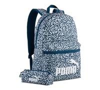 PUMA Juego de Mochila y Estuche Phase 20 l OneSize, Créme De Mint Midnight Petrol AOP Green Blue