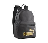 PUMA Phase Backpack Mochila, Unisex niños, Logotipo Negro y Dorado, Talla única