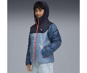 PUMA Plumífero colorblock para niños. Color Azul Claro