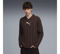 PUMA Polo de manga larga T7 para hombre, Ropa, Marrón, XL