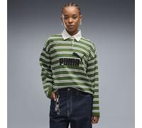 PUMA Polo de rugby Essentials Elevated No. 1 Logo extragrande para mujer, Accesoiros, Verde, XL