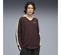 PUMA Polo T7 de manga larga y corte holgado para hombre, Ropa, Marrón, XS