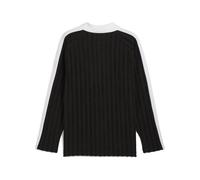 PUMA Polo T7 de manga larga y corte holgado para hombre, Ropa, Negro, L L