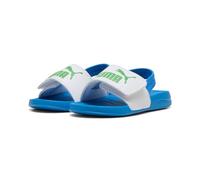 PUMA Popcat 20 AC INF - Sandalias unisex con correa trasera para bebé, color blanco-verde fruta, azul carreras, talla 7 UK Niño, Puma Blanco Verde Fruit Racing Blue, 7 UK