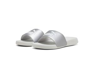 PUMA Popcat 20 Metallic Glam, Sandalias de Chanclas Mujer, Gris Pluma Plata, 40.5 EU