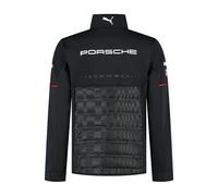 PUMA Porsche Motorsport Chaqueta híbrida del equipo para hombre con parte superior tejida y parte inferior acolchada para máxima comodidad - Negro - Talla: XXL