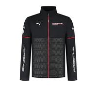 PUMA Porsche Motorsport Chaqueta híbrida del equipo para hombre con parte superior tejida y parte inferior acolchada para máxima comodidad - Negro - Talla: 3XL