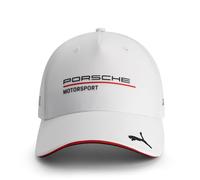 PUMA Porsche Motorsport Gorra del Equipo con Visera Curva y Logos Porsche Motorsport y de los patrocinadores, Incluido un Logo Visera - Blanco - Talla única